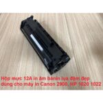Hộp Mực 12A In Âm Bản/in Lụa Đậm Đẹp Dùng Cho Máy In Canon 2900, HP 1020/1022 Hàng Đã Xử Lý – Có Hướng Dẫn Sử Dụng