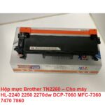 Hộp Mực Brother TN2260 – Cho Máy HL-2240/ 2250/ 2270dw/ DCP-7060/ MFC-7360/ 7470/ 7860 INK Full Vat Giá Rẻ Tại Đà Nẵng – Có Hướng Dẫn Lắp Đặt