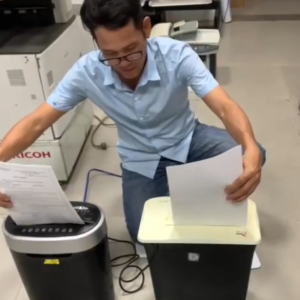 Máy huỷ tài liệu ziba ht-26 và silicon PS 508M