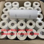 Giấy In Nhãn Decal Nhiệt 100x65mm 1 Tem/Cột Dài 30m – Có Hướng Dẫn Sử Dụng