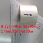 Giấy In Nhãn Decal 58x40mm 1 Tem/Cột Dài 30m – Có Hướng Dẫn Sử Dụng