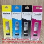 Bộ 4 Mực Nước Premium Ink 001/ 003/ 004/ 101/ 102/ 103/ 104/ 105/ 106/ 502/ 504/ 512 Cho Máy In Epson EcoTank – Có Hướng Dẫn Sử Dụng